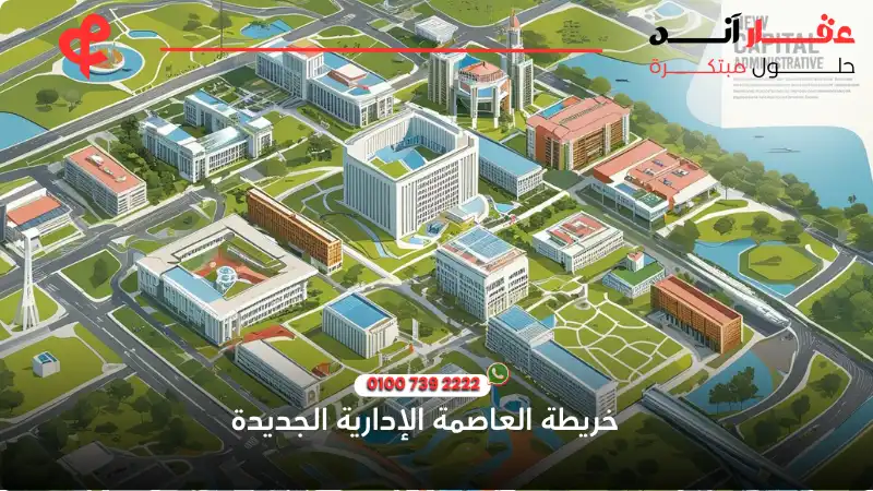 تعرف خريطة العاصمة الإدارية الجديدة (الأحياء – الطرق– الخدمات )