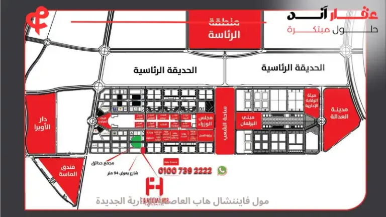 مول فايننشال هاب العاصمة الادارية Financial Hub New Capital | بمقدم يبدا 10 %